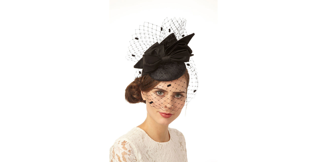 Simple Bridal Tulle Blusher Veil Comb - Cappellino Millinery